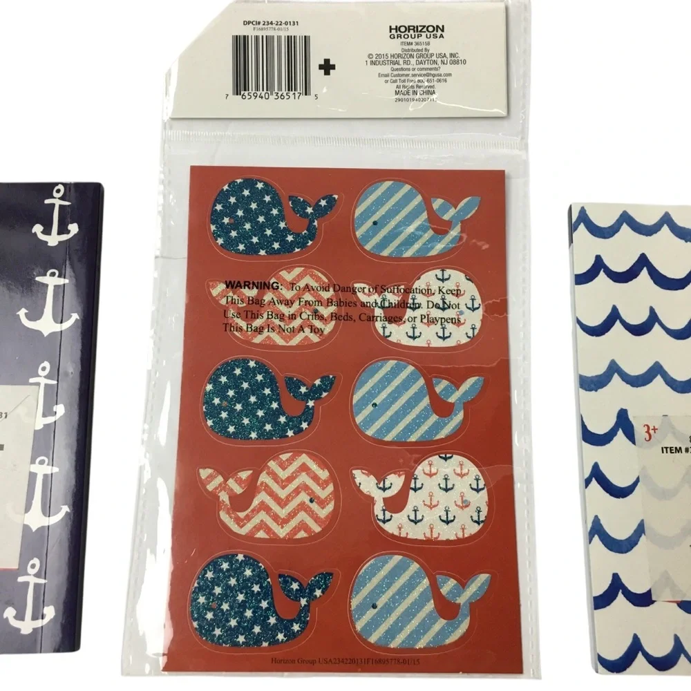 Target Planner Accessories Patriotic Whales Red White Blue Anchor Mini Journals